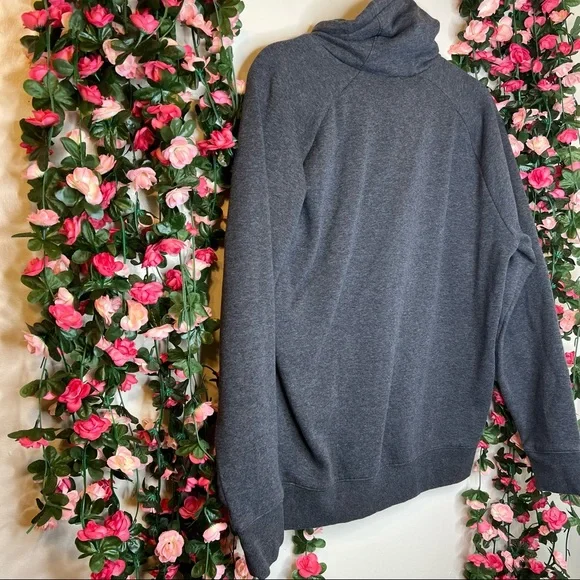 H&M Gray ‘Don’t get it twisted’ Shawl Neck Hoodie Mens Medium Sweatshirt Casual - Picture 7 of 8